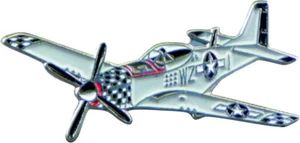 P51 Mustang military airplane aviation aeroplane Metal Enamel Pin Badge - Afbeelding 1 van 1