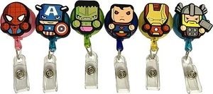 MARVEL STAR WARS Retractable Name Tag ID Badge Holder Reel 3D Nurse Gift - Picture 1 of 16