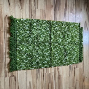 Vintage 1960’s 1970’s MCM Green Shag Nylon Acryl Teppich Retro - Bild 1 von 10
