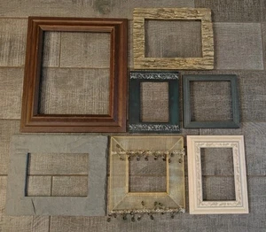 Vintage verzierte Bilderrahmen Kunst Dekor Galerie Wand Shabby Chic Menge 7 Pfund - Bild 1 von 12