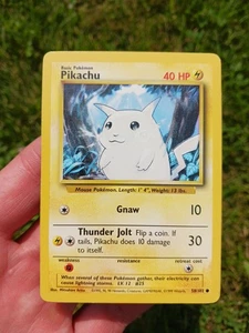 "Studio B" Pikachu 58/102 Base Set - Lightly Played - Sun Bleached - Altered Art - Picture 1 of 5