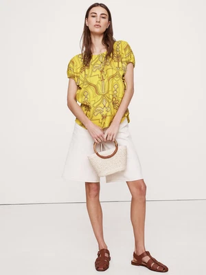 Banana Republic - Azulejo cítrico amarillo con tapa de lino de gran tamaño - Envío a EE. UU. 2025 Foto 1 de 4