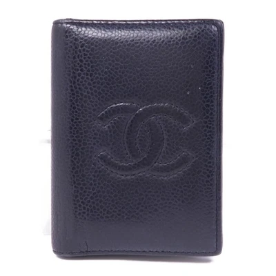 Estuche para tarjetas Chanel CC piel de becerro negro Foto 1 de 4