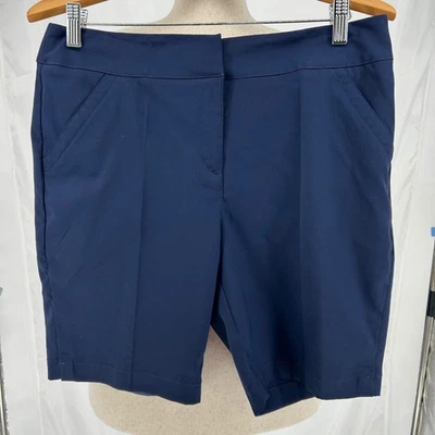 Grand Slam Wms Golf Shorts Sz 10 Blue Golfcore Nautical Catalina Preppy Resort - Image 1 of 4