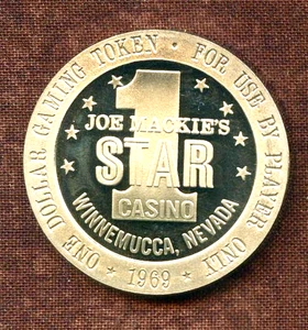 1, $1.00 token de juego.  Star Broiler Casino.  Winnemucca, NV. - Imagen 1 de 2