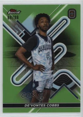 2022-23 Topps Finest OTE Overtime Elite Neon Green Refractor /99 De'Vontes Cobbs - Image 1 of 2