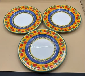Vista Fruit Fantasy Cherries Salad Plates Set Of 3 - Picture 1 of 7