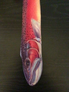 Ralph Marlin Fish Necktie Novelty 1986 Steelhead - Picture 1 of 4