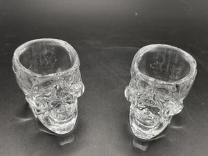 2 pièces de vodka tête de cristal - 1 oz lunettes Skull Shot - Neuf - Photo 1/7