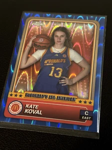 KATE KOVAL 2024 Topps Chrome McDonald's All-American RAYWAVE Blue #56 - Picture 1 of 2