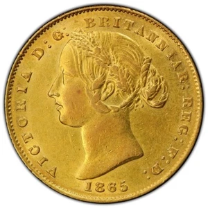 1865S Sovereign in PCGS AU Detail - Picture 1 of 8