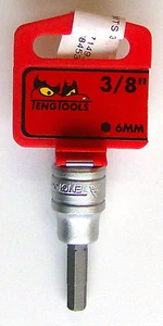 TENG TOOLS M381506-C Punta Presa per Interno Esagonale Fori 1cm dr.6mm Esagonale - Foto 1 di 5