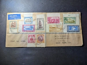 1952 Western Samoa Airmail First Day Cover FDC Apia to Rhyl North Wales UK - Picture 1 of 2
