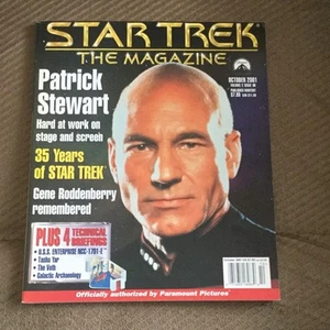 2001 STAR TREK Magazine:PATRICK STEWART Special Cover 10/01Trek's 35 years  VG++ - Picture 1 of 5