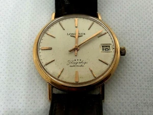 Longines 3 Star Flagship 18k Gold Automatic 35mm Watch - Ref 3417 Cal 343 - Picture 1 of 9