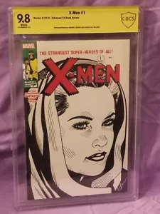 X-Men #1 Blank Variant CBCS 9.8 NM/M SIGNATURE & Rogue SKETCH by Michael Golden - Picture 1 of 3