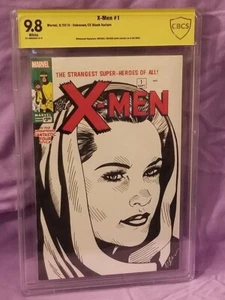 X-Men #1 Blank Variant CBCS 9.8 NM/M SIGNATURE & Rogue SKETCH by Michael Golden - Picture 1 of 3