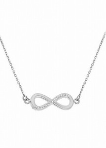 Bonprix Sterling Silber Rhodium plattiert Zirkonia Infinity Halskette