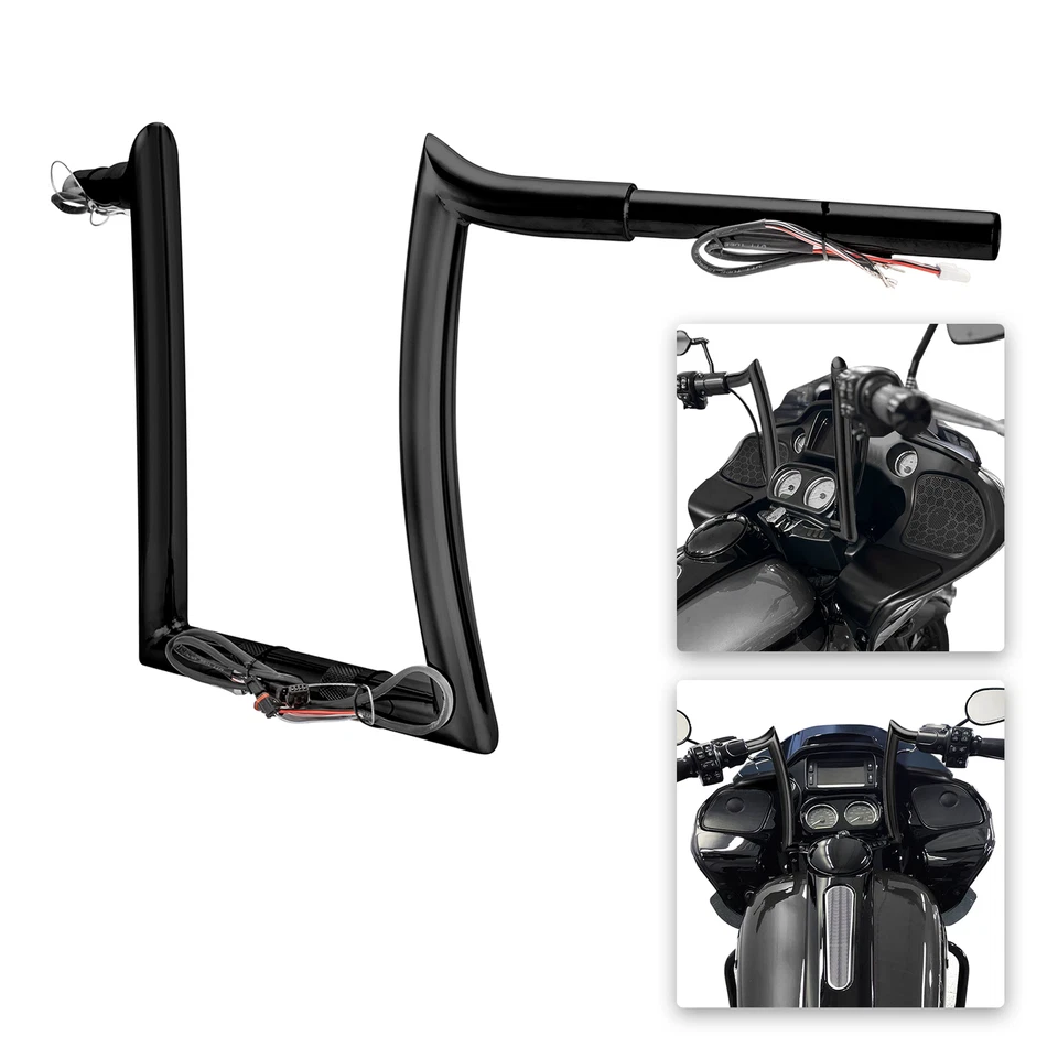 12" Pre-wred Sharp Ape Hanger Handlebar For Harley Road Glide Special 2015-2023 - Изображение 1 из 4