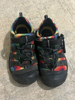 Sandalias Keen Big Kids Notch Creek Talla 6 Agua Senderismo Tie Dye y Negro Fácil Cierre Foto 1 de 4
