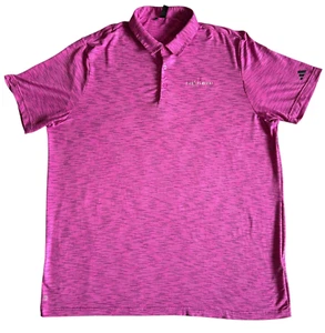 adidas Men's 2XL Golf Polo Shirt - PGA The Players Championship - Pink / Black - Picture 1 of 5