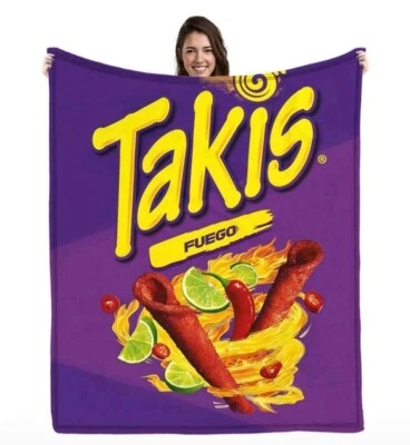Takis Blanket Plush Fuego Flannel Throw Cozy Camping Gift New Sealed Bed Colcha - Image 1 of 4