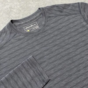 Camiseta Eddie Bauer Travex Para Hombre XLT Manga Larga Cuello Redondo Gris Calce Activo - Imagen 1 de 8