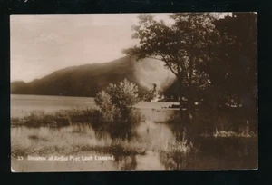 Scotland Dunbartonshire LOCH LOMOND Steamer at Ardloi Pier 1927 RP PPC - Picture 1 of 2