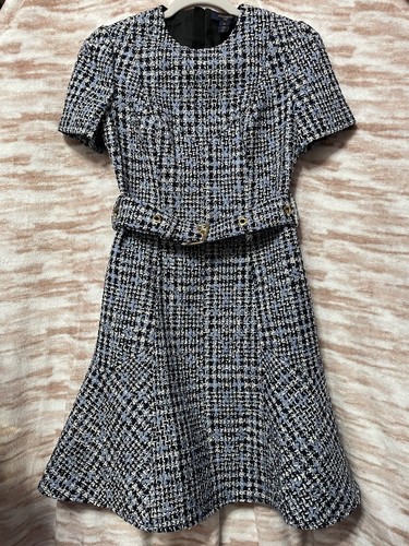 LOUIS VUITTON（LV） Mini abito Louis Vuitton monogramma tweed blu FR34
