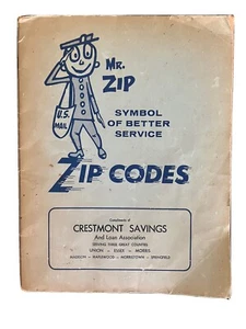 Mr Zip Post Office Compliments Crestmont S&L Bank NJ Advertising Book 8.5 x 11 - Imagen 1 de 6