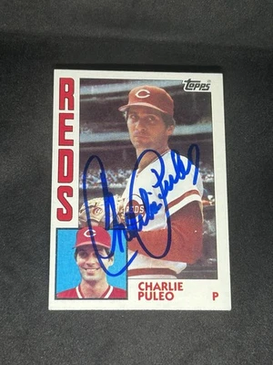 Charlie Puleo 1984 Topps #273 Cincinnati Reds Auto Autographed Signed MLB Card - Image 1 of 3