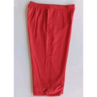 Pantalones capri para mujer Alfred Dunner talla 10 pequeños elásticos cintura elásticos  Foto 1 de 4