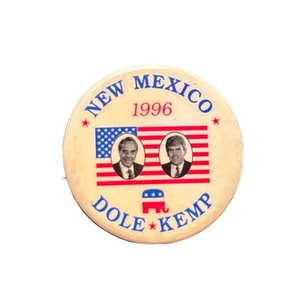 Bob Dole 1996 para Presidente Nuevo México 50 Estado 1.5" Botón Jack Kemp Pinback - Imagen 1 de 2