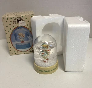 NEW vtg 1989 ENESCO Snow Globe "I Hope Santa is Home" NIB - Picture 1 of 15
