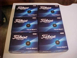 NEW 2024 2025 6 DOZEN (72 GOLF BALLS)  TITLEIST WHITE TOUR SOFT, NO EXTRA LOGOS - Picture 1 of 6