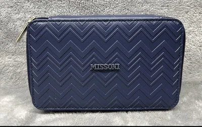 Missoni Cosmetics  Travel Case Pouch Blue Wave Zipper  - Image 1 of 3