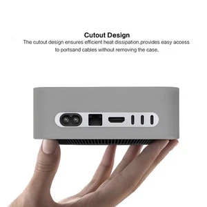 Stylish and Practical Silicone Case for Mac Mini 2024 Easy Access Ports - Afbeelding 1 van 5