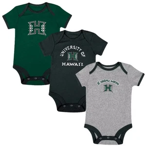 Kansas Jayhawks Infant Kids Pullover Bodysuit Set Of 3 Licensed Collegiate - Picture 1 of 20