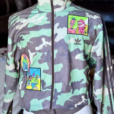 Men's Adidas Originals JEREMY SCOTT Camouflage Sports Track Jacket Medium H53369 - Image 1 of 4