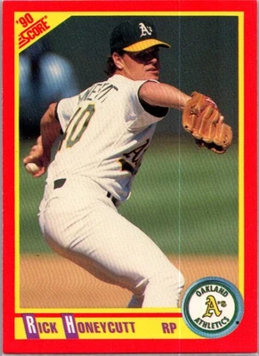 1990 Score Rick Honeycutt #317 Oakland Athletics - Image 1 of 2