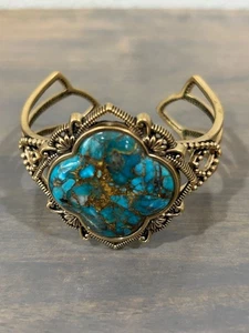 Studio Barse Thailand Türkis Bronze Infused Armreif Armband - Bild 1 von 8