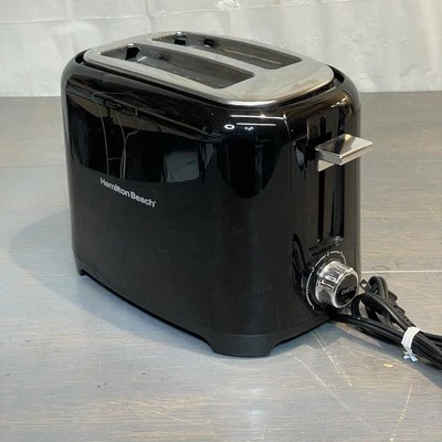 Toaster Hamilton Beach 2 Slice Chrome-Plated Lever, Black, Good condition - Image 1 of 4