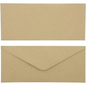 Braun Kraftpapier V-Klappe Umschläge 10-9,5 x 4 in Flach Braun Papier Umschläge - Langlebig... - Bild 1 von 5