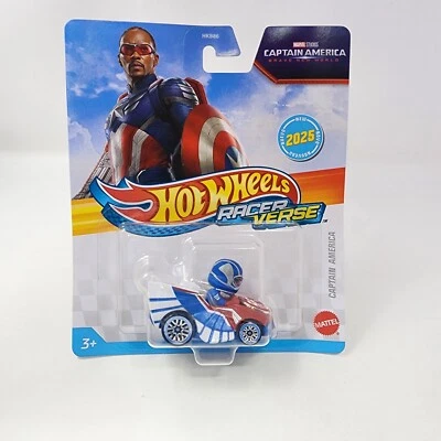 Captain America Brave New World MARVEL * 2025 Hot Wheels Racer Verse Case C NC44 - Image 1 of 4