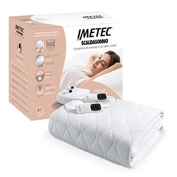 Imetec 16728 Scaldasonno Adapto Maxi Coprimaterasso letto Singolo 195x90