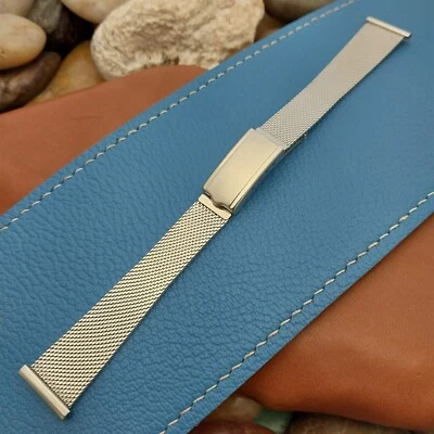 Correa de reloj vintage de 16 mm JB Champion para mujer de malla de acero inoxidable sin usar nos años 60 Foto 1 de 4