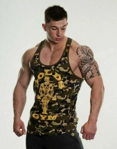 Men's Tank Top Muscle T-Shirt Bodybuilding Gym Fitness Stringer Sports Singlets - Picture 1 of 15