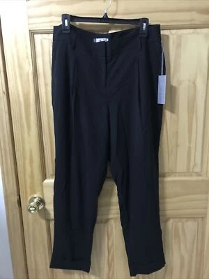 Jennifer Lopez Cropped Dress Pants Size 12tall  Black NWT (7-TW-113) - Image 1 of 4