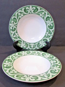 Villeroy & Boch Arabesco Switch Summerhouse Pair of Porcelain Soup Bowls - 9.5" - Afbeelding 1 van 7
