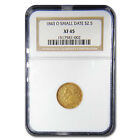1843-O $2.50 Liberty Gold Quarter Eagle Small Date XF-45 NGC